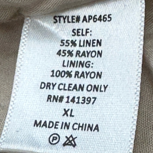 ASTR The Label Navy & Tan Stripe Linen-Blend Crop Top & Culottes Set - Size XL - Picture 9 of 11